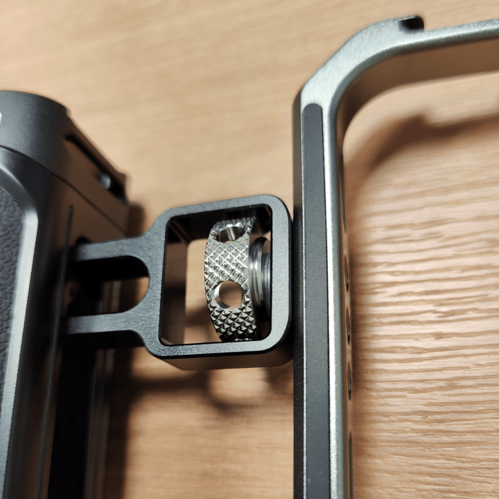 Smallrig smartphone rig (hand grip closeup)